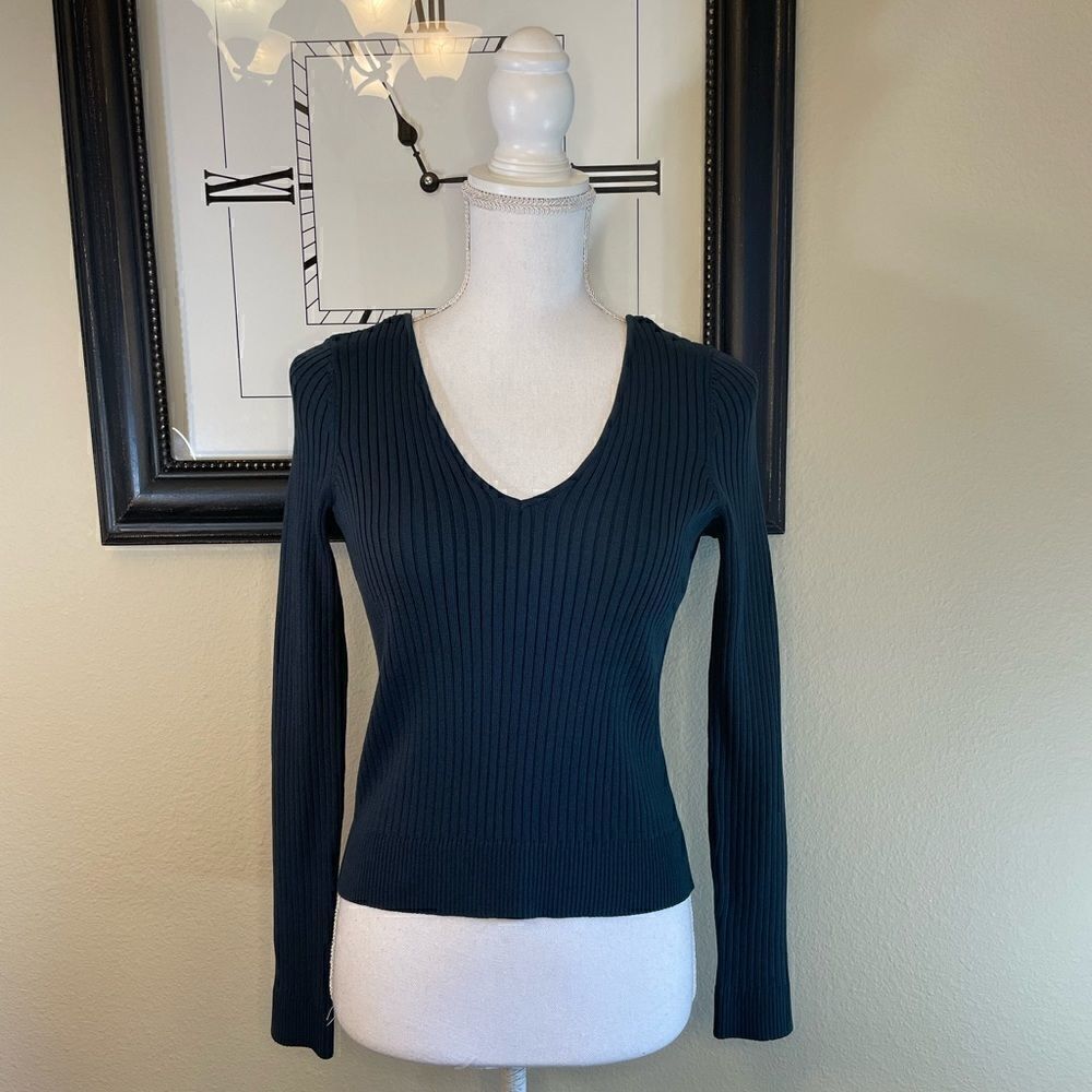 Skies Are Blue V-neck Hunter Sweater